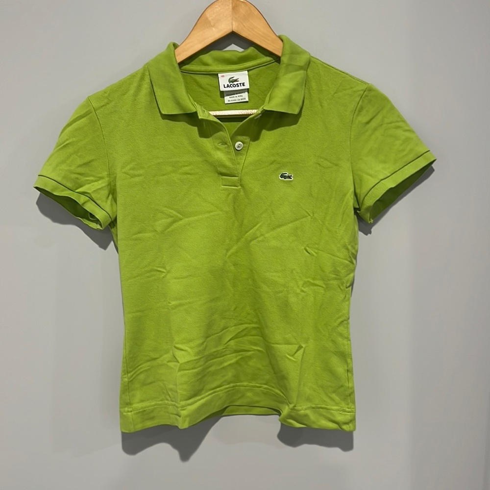 Green Lacoste polo shirt